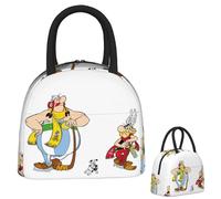 ZGHQHCDRH Asterix and Obelix Dogmatix Lunch Bags Insulated Bento Box Portable Lunch Tote Picnic Bags Cooler Bag for Woman Kids Work