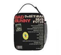 ZGHQHCDRH Bad Bunny DTMF Debi Tirar Mas Fotos Insulated Lunch Bags for School Office Food Storage Bag Reusable Cooler Thermal Lunch Boxes