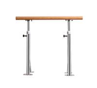 ZGHQHCDRH Ballet barre, Ballet Barre Indoor Floor-Standing Bar Solid Wood Height Adjustable Dance Pole Kids Adults Vertical Non-Slip Stick for Home School Studio Gym(Silver,1.5m)