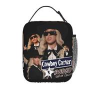ZGHQHCDRH Beyonce Cowboy Carter Insulated Lunch Bag Thermal Lunch Container High Capacity Tote Lunch Box Bento Pouch College Travel