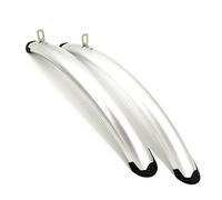 ZGHQHCDRH bicycle mudguard, Bike Barrier Kit Bar Set Portable Adjustable Retro Bicycle Mudguard 700C Road Bike Front Rear Mudguard Racing Fixed Gear B Fender(Silver)