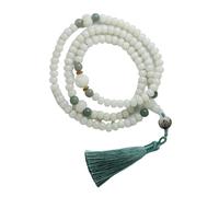 ZGHQHCDRH, Bodhi 108 Beaded Bracelet Necklace Bodhi Root Lotus Tassel Buddha Rosary forMedition Chanting