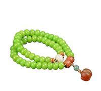 ZGHQHCDRH Bodhi Beads Bracelet, Double Circle Bodhi Beaded Bracelet 54 Prayer Buddha Beads Rosary for Men Women Meditation