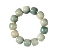 ZGHQHCDRH, Bodhi Root Beaded Bracelet Natural Weathered Bodhi Single Circle Buddha Bracelet for Meditation Chanting