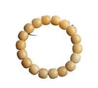 ZGHQHCDRH, Bodhi Root Beaded Bracelet Single Loop, Natural Bodhi Root Buddha Beads Bracelet for Meditation