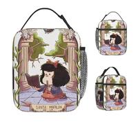 ZGHQHCDRH Bubu and Dudu Panda Lunch Bag Funny Lunch Box for Men Picnic Portable Zipper Cooler Bag Waterproof Print Thermal Tote Handbags