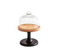 ZGHQHCDRH Cake stand, Tall Cake Tray Lid Transparent Glass Cake Cover to Get The Point Dessert Stand Bread Display Stand Cake Tray