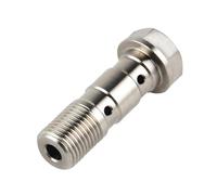 ZGHQHCDRH Caliper Hooks Titanium Banjo Bolt M10 X 1.0 /M10 .25 Pitch 25mm 30mm Thread Fit For KTM BMW Ducati Etc Brake Caliper Disc(Dual,M10X1.25)