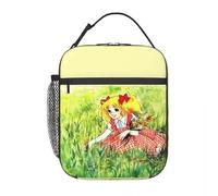 ZGHQHCDRH Candy Candy Anime Anni Insulated Lunch Bags for Picnic Kawaii Japanese Kids Food Container Reusable Cooler Thermal Lunch Boxes