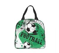 ZGHQHCDRH Cartoon Soccer Ball Football Insulated Lunch Bag Thermal Bag Meal Container Portable Tote Lunch Box Food Storage Bags Beach