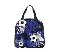 ZGHQHCDRH Cartoon Soccer Ball Football Insulated Lunch Bag Thermal Bag Reusable High Capacity Lunch Box Tote Food Bag Beach Outdoor