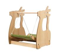 ZGHQHCDRH Cat bed, Solid wood cat swing bed, Easy to assemble Indoor pet and dog hammock, easy to accommodate 17 pounds