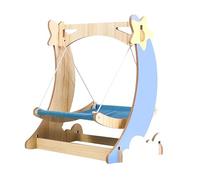 ZGHQHCDRH Cat bed, Wooden Cat Hammock Swing Bed 2 in 1 Sleeping Chair for Indoor Cats，Suitable Small Dog & Cats Indoors & Outdoors