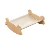 ZGHQHCDRH cat hammock, Comfortable and breathable pet bed furniture, Holds Small-Medium Size Cat or Small Dog | Wood Construction | Toy(Beige)