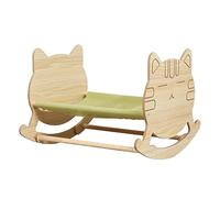 ZGHQHCDRH cat hammock, Indoor pet 2-in-1 floor type cat swing chair bed, Solid wood Bed furniture for Cat dog Shelves and Perches