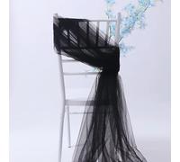 ZGHQHCDRH Chair sashes, Organza Chair Sashes, Block Sashes, Chair Bows, Wedding Party, Banquet Event, Chair Decoration(Black,50pcs)