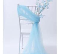 ZGHQHCDRH Chair sashes, Organza Chair Sashes, Block Sashes, Chair Bows, Wedding Party, Banquet Event, Chair Decoration(Light Blue,10pcs)