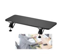 ZGHQHCDRH Clamp On Keyboard Drawer Platforms, Punch-Free, For Home Office Desk/Kitchen Worktops/Computer Elbow Arm Support Pad(Black,75 * 25cm(29.5x10Inch))
