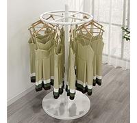 ZGHQHCDRH clothes rack, Floor Standing Rotating Clothes Display Rack for Clothing Store,retail Free-standing Heavy Duty Garment Closet Organizer(White)