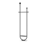 ZGHQHCDRH Clothes rail, Simple Coat Rack Light Luxury Metal Marble Floor Shelf Bedroom Living Room Hanging Clothes Holder Minimalist Hat Jacket Hanger(Black)