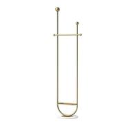 ZGHQHCDRH Clothes rail, Simple Coat Rack Light Luxury Metal Marble Floor Shelf Bedroom Living Room Hanging Clothes Holder Minimalist Hat Jacket Hanger(Gold)