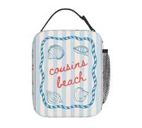 ZGHQHCDRH Coastal Print Insulated Lunch Bags Large The Summer I Turned Pretty Lunch Container Cooler Bag Tote Lunch Box Food Handbags
