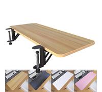 ZGHQHCDRH Comfort Desk Extender Armrest Shelf Modified Keyboard Tray Length 52 60 68 75cm, Ergonomics 90° Foldable Space Saving(Wood,68 * 24cm)
