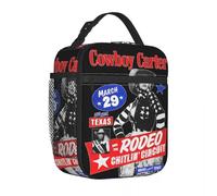 ZGHQHCDRH Concert Singer Tour Cowboy Carter Beyonce Insulated Lunch Bag Thermal Bag Leakproof Tote Lunch Box Girl Boy Office Outdoor
