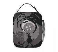ZGHQHCDRH Coralines Halloween Horror Insulated Lunch Bag Large Meal Container Thermal Bag Tote Lunch Box Office Picnic Food Handbags