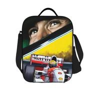 ZGHQHCDRH Custom Ayrtons Brazilian Racing Driver Senna Resuable Lunch Box for Women Multifunction Thermal Cooler Food Insulated Lunch Bag