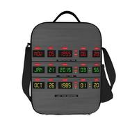 ZGHQHCDRH Custom Back to The Future Lunch Bag Men Women Cooler Warm Insulated Lunch Boxes for Kids School
