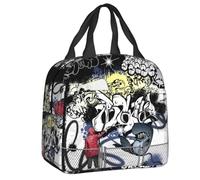 ZGHQHCDRH Custom Graffiti Street Art Thermal Insulated Lunch Bag Women Resuable Lunch Tote for Outdoor Picnic Storage Food Box