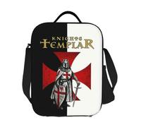 ZGHQHCDRH Custom Knight Templar Insulated Lunch Bags Crusades Knights Christian Warrior Waterproof Cooler Thermal Lunch Box Women Children
