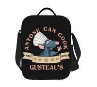 ZGHQHCDRH Custom Ratatouille Remy Cartoon Movie Thermal Insulated Lunch Bag Women Resuable Lunch Tote for Multifunction Bento Food Box