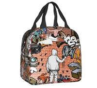 ZGHQHCDRH Custom Urban Street Graffiti Art Insulated Lunch Bag for Work School Cooler Thermal Lunch Box Women Kids Food Container Tote Bag