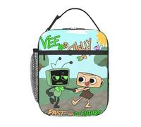 ZGHQHCDRH Dandys World Game Cartoon Thermal Insulated Lunch Bags for Picnic Portable Bento Box Men Women Thermal Cooler Food Box