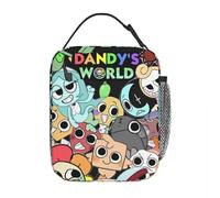 ZGHQHCDRH Dandys World Video Games Insulated Lunch Bag Portable Reusable Thermal Bag Tote Lunch Box Work Travel Food Bag