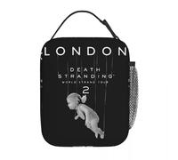 ZGHQHCDRH Death Stranding 2 On The Beach Video Game Insulated Lunch Bag for Outdoor Food Storage Bag Portable Thermal Cooler Lunch Boxes