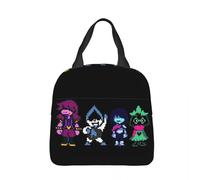 ZGHQHCDRH Deltarune Main Characters Insulated Lunch Bags Cooler Bag Lunch Container Leakproof Tote Lunch Box Food Handbags Beach Picnic