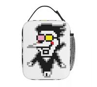 ZGHQHCDRH Deltarune Spamton Insulated Lunch Bags Portable Meal Container Cooler Bag Tote Lunch Box Beach Travel Food Handbags