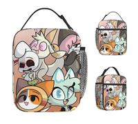 ZGHQHCDRH Demon Hunters Chibi Crying Saja Boys Demon Fan Lunch Bag Office Lunch Box for Women Fun Thermal Tote Handbags Oxford Cooler Bag