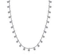 ZGHQHCDRH Diamond necklaces, Tennis Moissanite Necklace for Women VVS1 Clarity D Color Diamond Chain 925 Sterling Silver with Certificate（each stone is 0.3ct, total 9cttw）