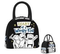ZGHQHCDRH Diary of A Wimpy Kid Wimpy Kid Group Lunch Bags Insulated Bento Box Lunch Tote Picnic Bags Cooler Bag for Woman Children Travel