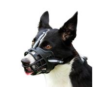 ZGHQHCDRH Dog muzzle, Drinking And Training,With Extra Soft Padding And Headstrap Design,Prevent Eating Biting Chewing Dog Mouth Guard Cover(Black,No.6)
