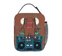 ZGHQHCDRH Domo Kun DJ Domo Insulated Lunch Bag Large Reusable Cooler Bag Tote Lunch Box Beach Travel Food Handbags