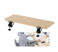 ZGHQHCDRH Ergonomics Desk Extender Shelf Folding Keyboard Tray, Punch-Free, for Office Desk/Computer Elbow Arm Support Pad(Maple,75 * 25Cm)