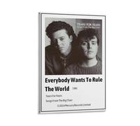 ZGHQHCDRH Everybody Wants to Rule The World-Tears for FearsModern Wall Art Poster Textured Canvas Print for Living Room A Striking Centerpiece for Your Home Office DecorFrame-style16x24inch(40x60cm)