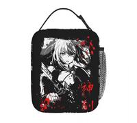 ZGHQHCDRH Fate Stay Night Saber Anime Insulated Lunch Bag Leakproof Meal Container Thermal Bag Lunch Box Tote School Outdoor Food Handbags