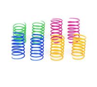ZGHQHCDRH Feather cat toy, Cat Toys Kitten Coil Spiral Springs Interactive Gauge Spring Toy Colorful Pet 8Pcs