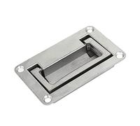 ZGHQHCDRH Flush Ring Pull， 1pc 9.5cm X 6cm/11.1cm X6.9cm Metal Rectangle Shaped Recessed Folding Pull Handle Grip(11.1cm x6.95cm)